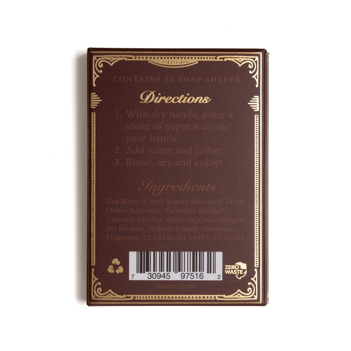 Spiced Chai Paper Soap Travel Sheets