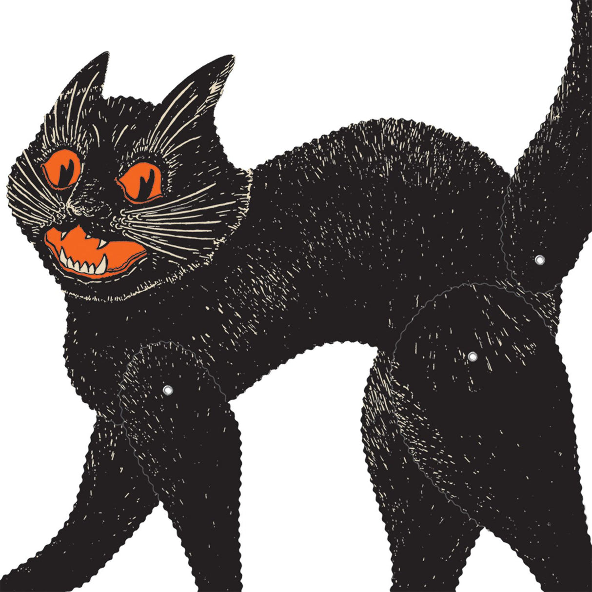 Beistle Retro Halloween Jointed Scratch Cat