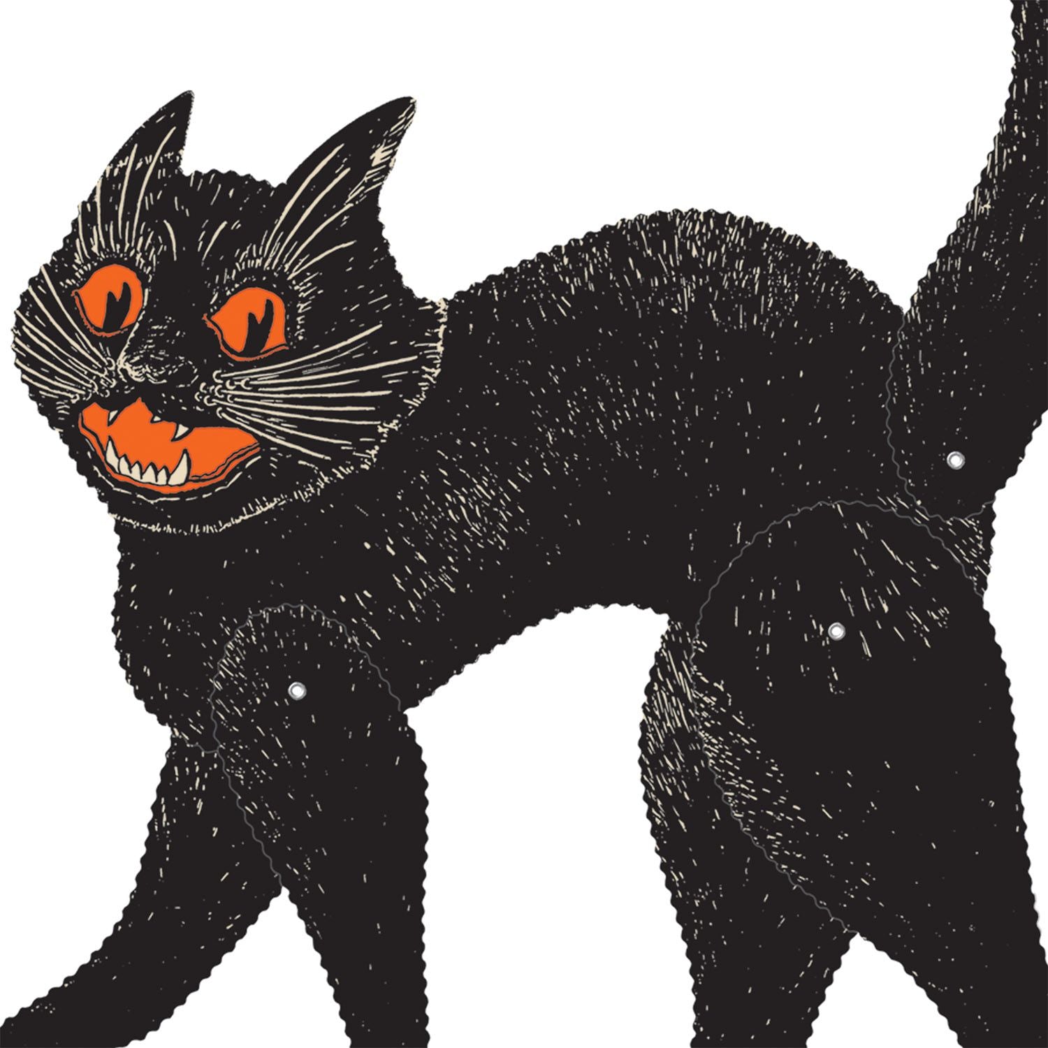 Beistle Retro Halloween Jointed Scratch Cat