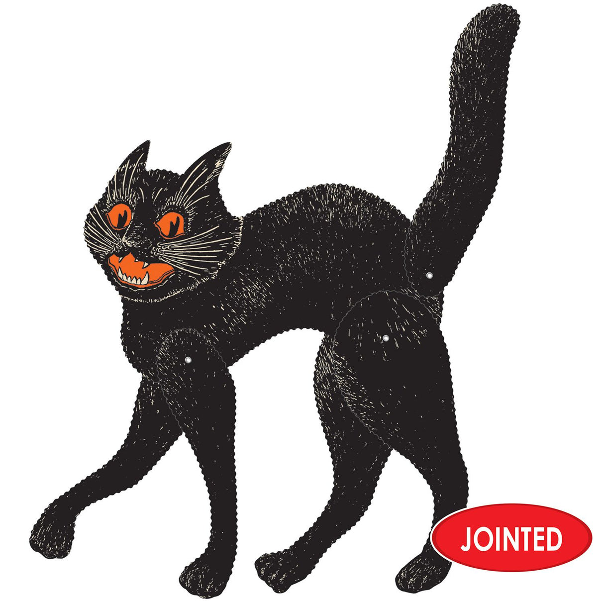 Beistle Retro Halloween Jointed Scratch Cat