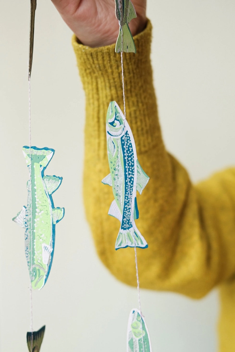 Hand-Sewn Tasty Anchovies Paper Garland | East End Press