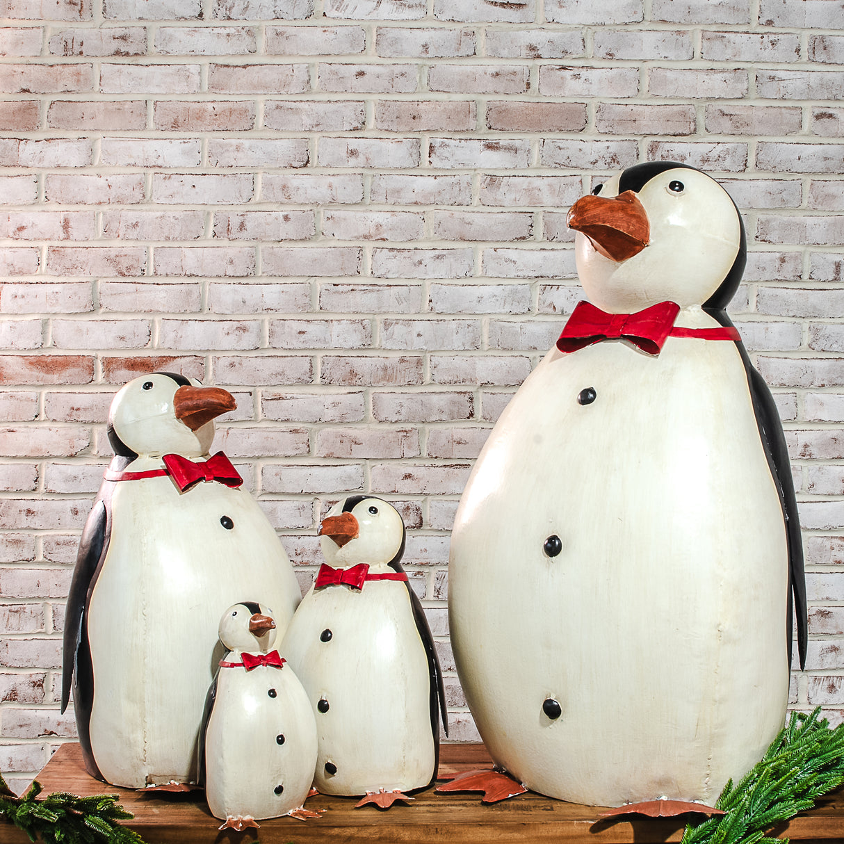 Nesting Phat Penguin Metal Figurine