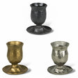 cast iron low taper candle holders