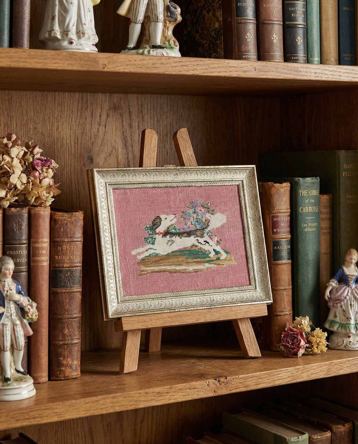 Embroidered Style Dog Wall Art