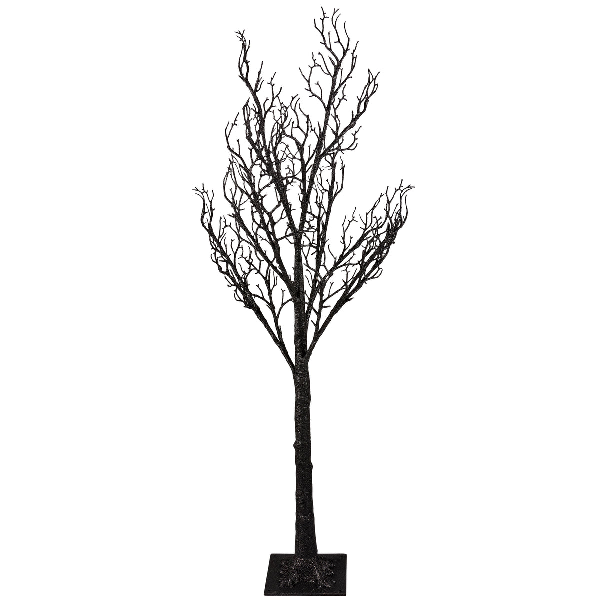 Lighted Spooky Black Glitter Tree
