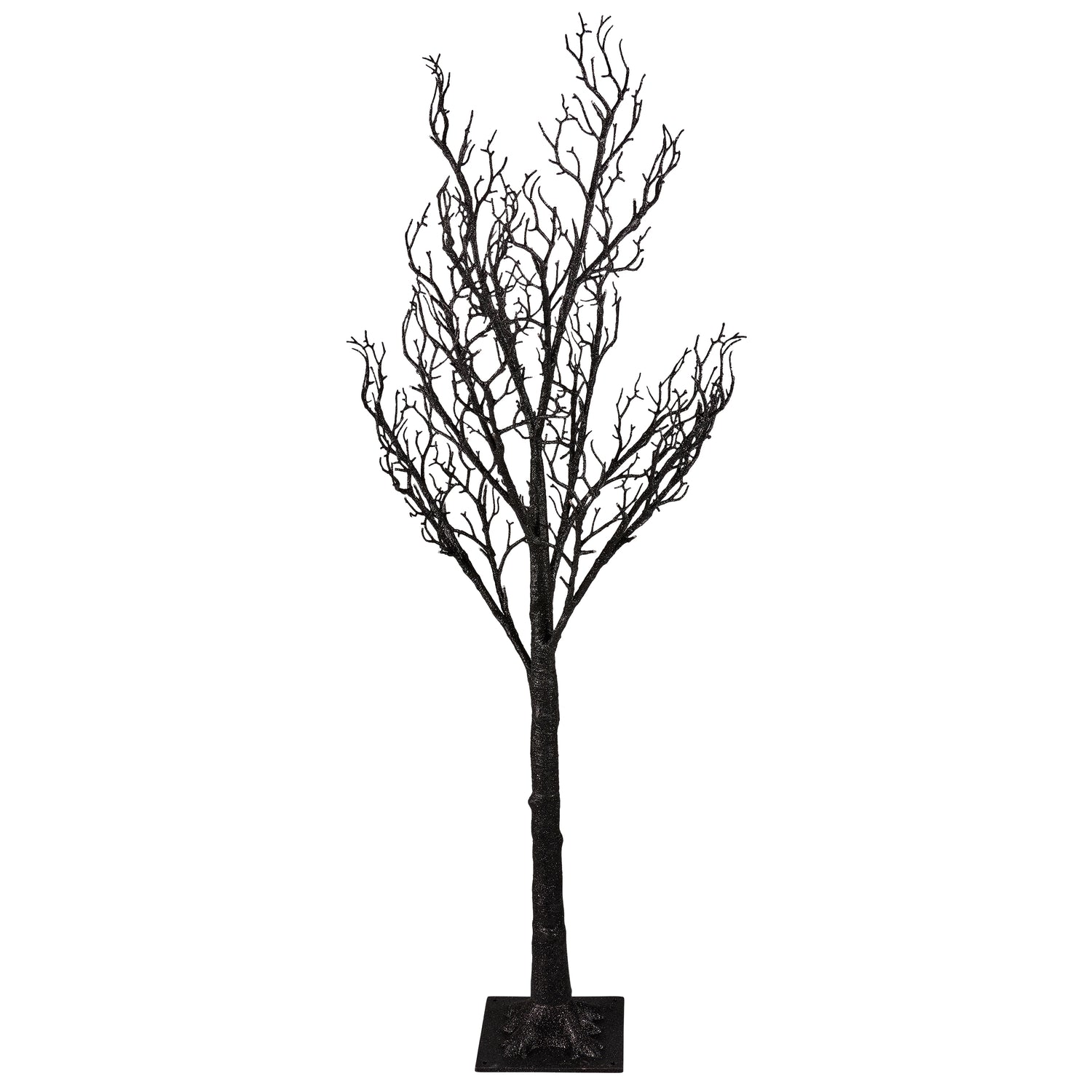 Lighted Spooky Black Glitter Tree