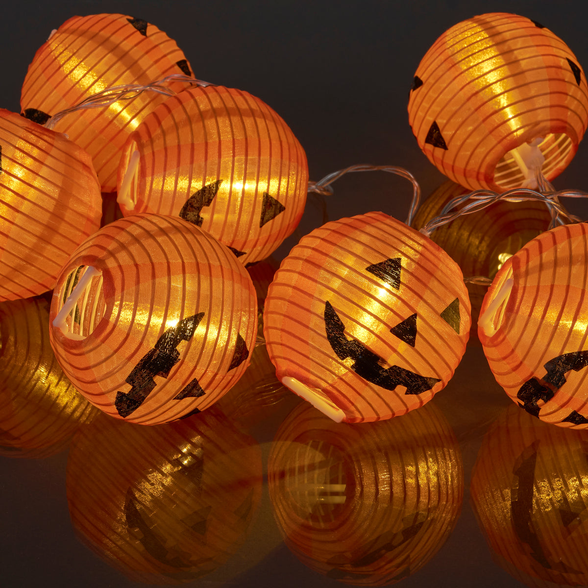 Jack O'Lantern LED String Lights – Rust & Cinder