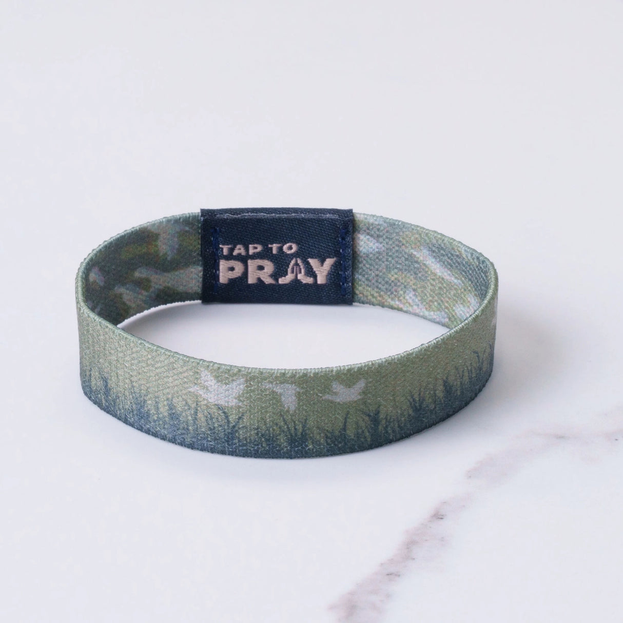 Waterfowl Camo Tap to Pray Wristband