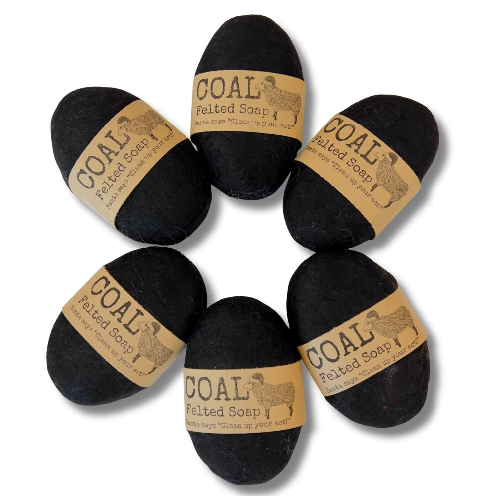 Lump of Coal Felted Soap Bar