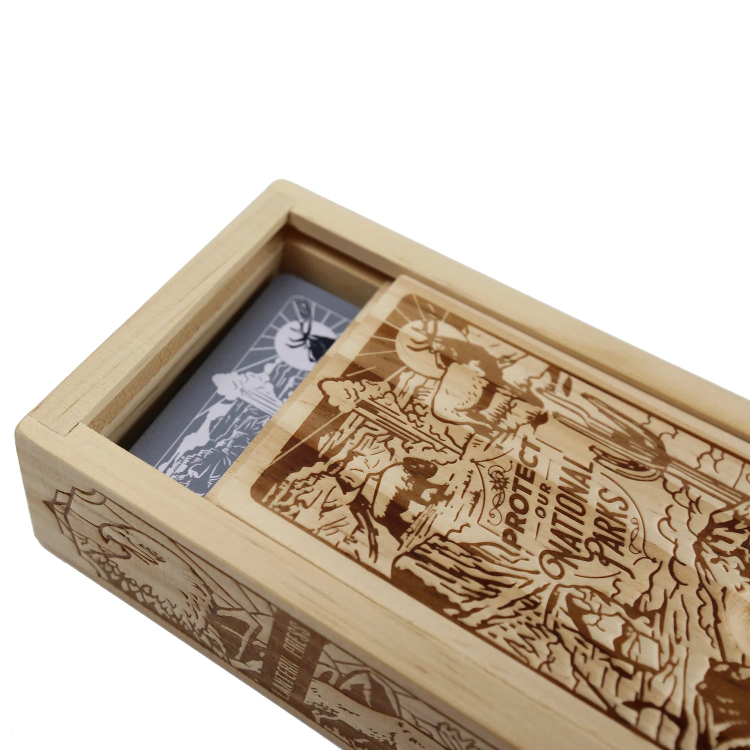 Protect Our National Parks Premium Playing Cards in Wooden Box
