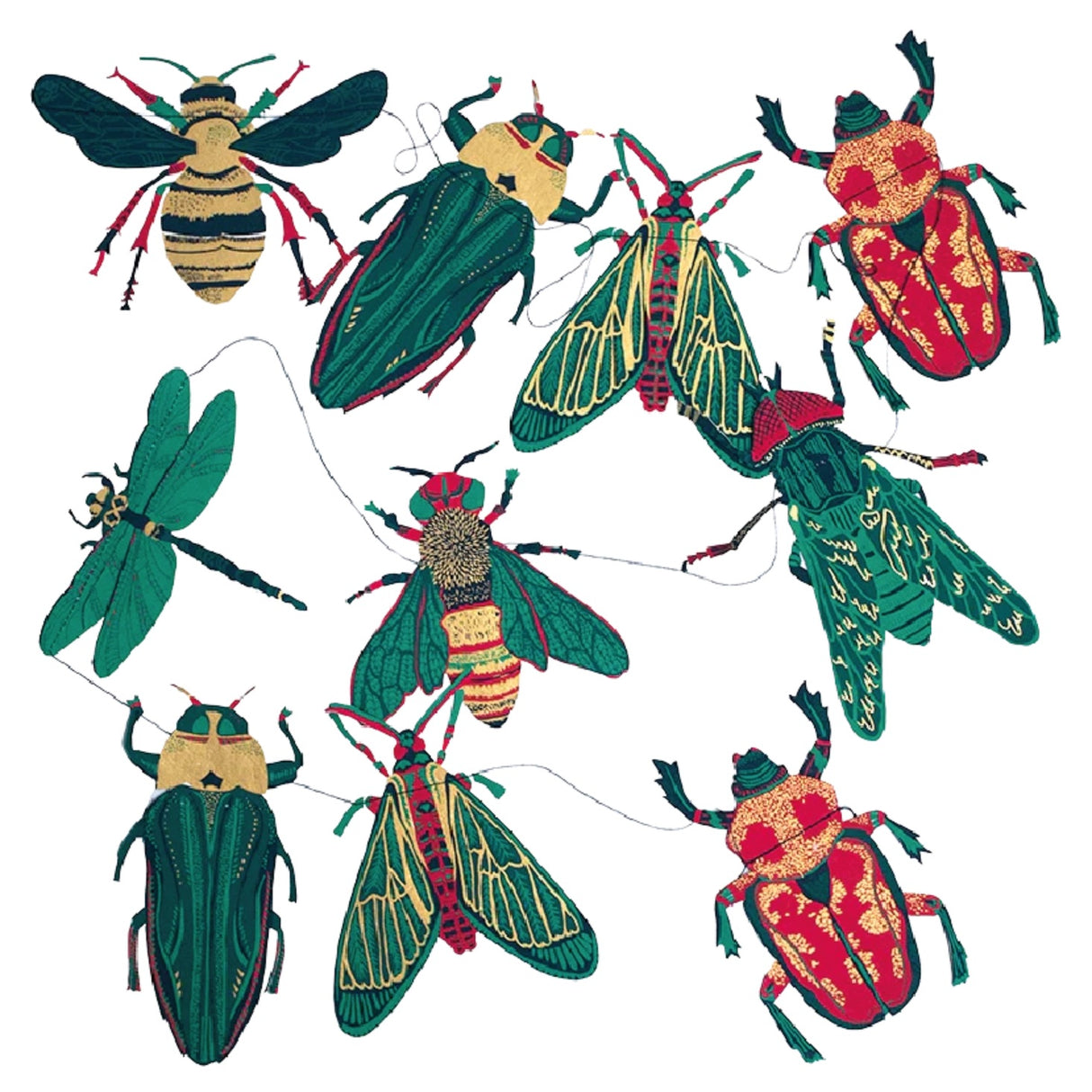 Hand-Sewn Insects Paper Garland | East End Press