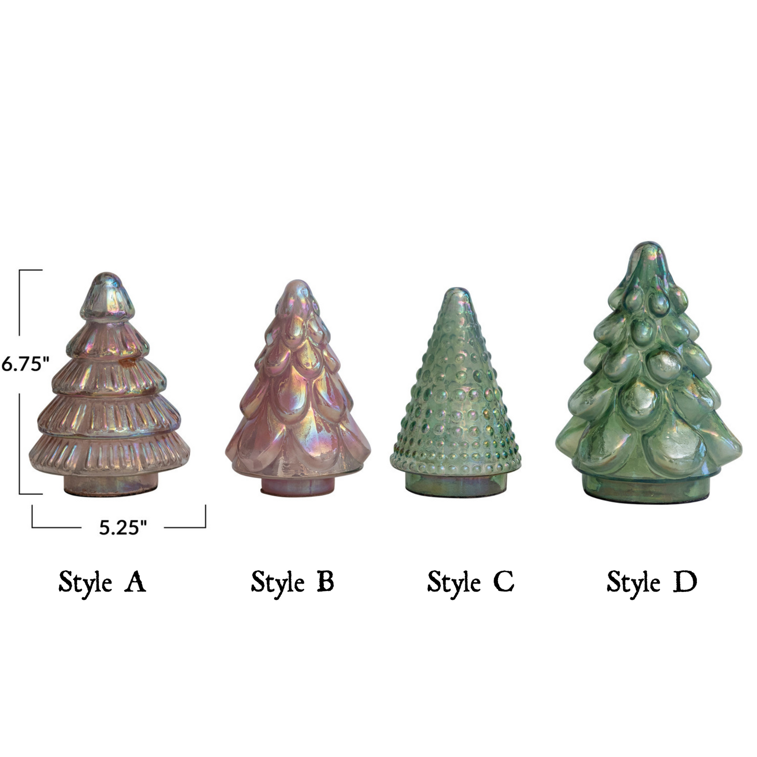 Iridescent Mercury Glass Tree | 4 Styles