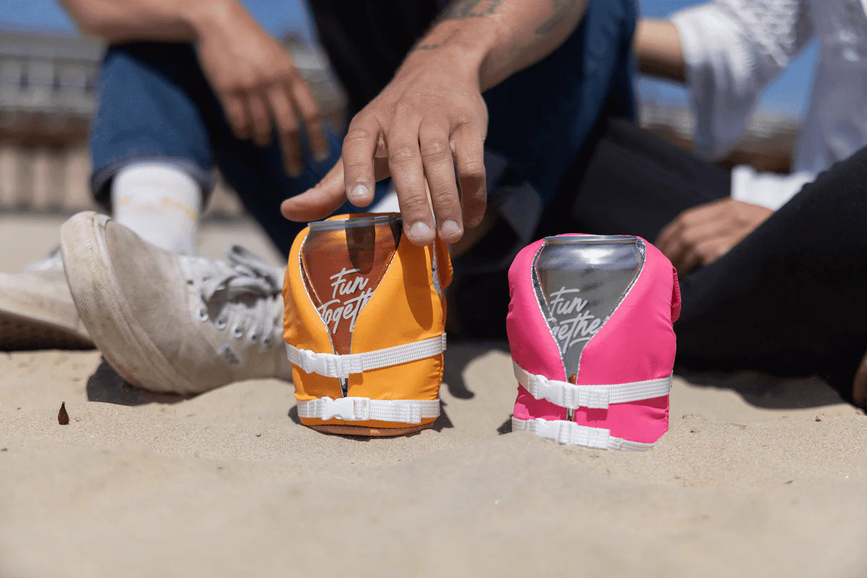The Buoy Party Pink Insulated Can Cooler | Puffin Drinkwear