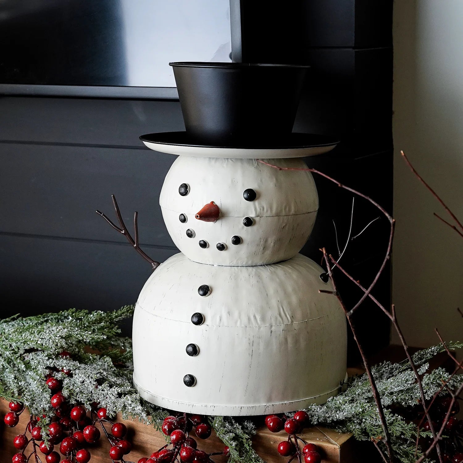 Frosty Tin Snowman Figurine
