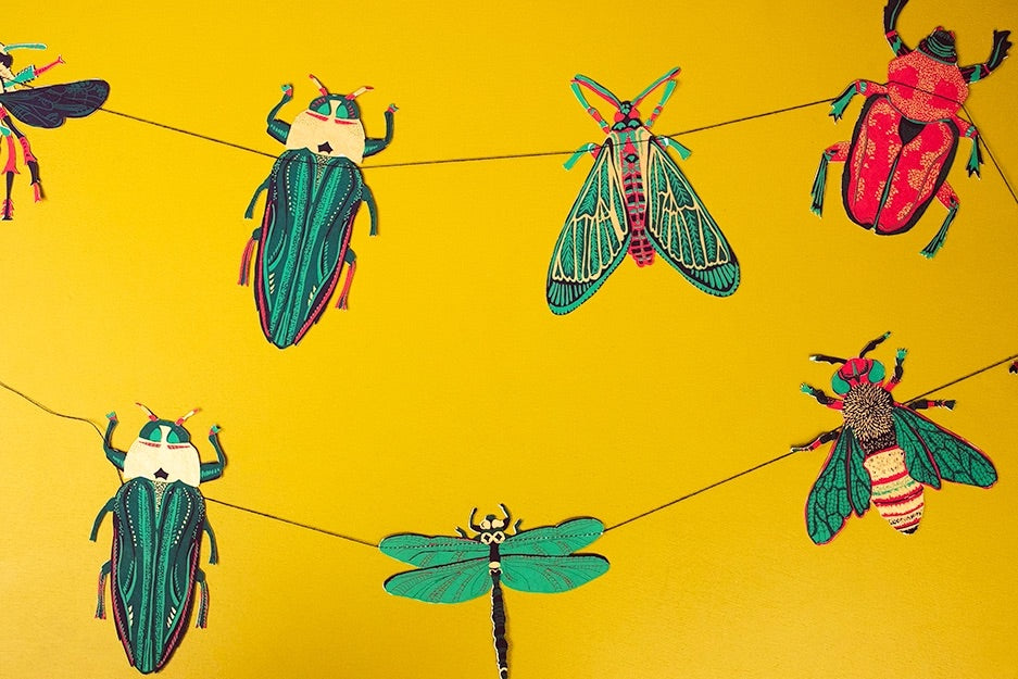 Hand-Sewn Insects Paper Garland | East End Press