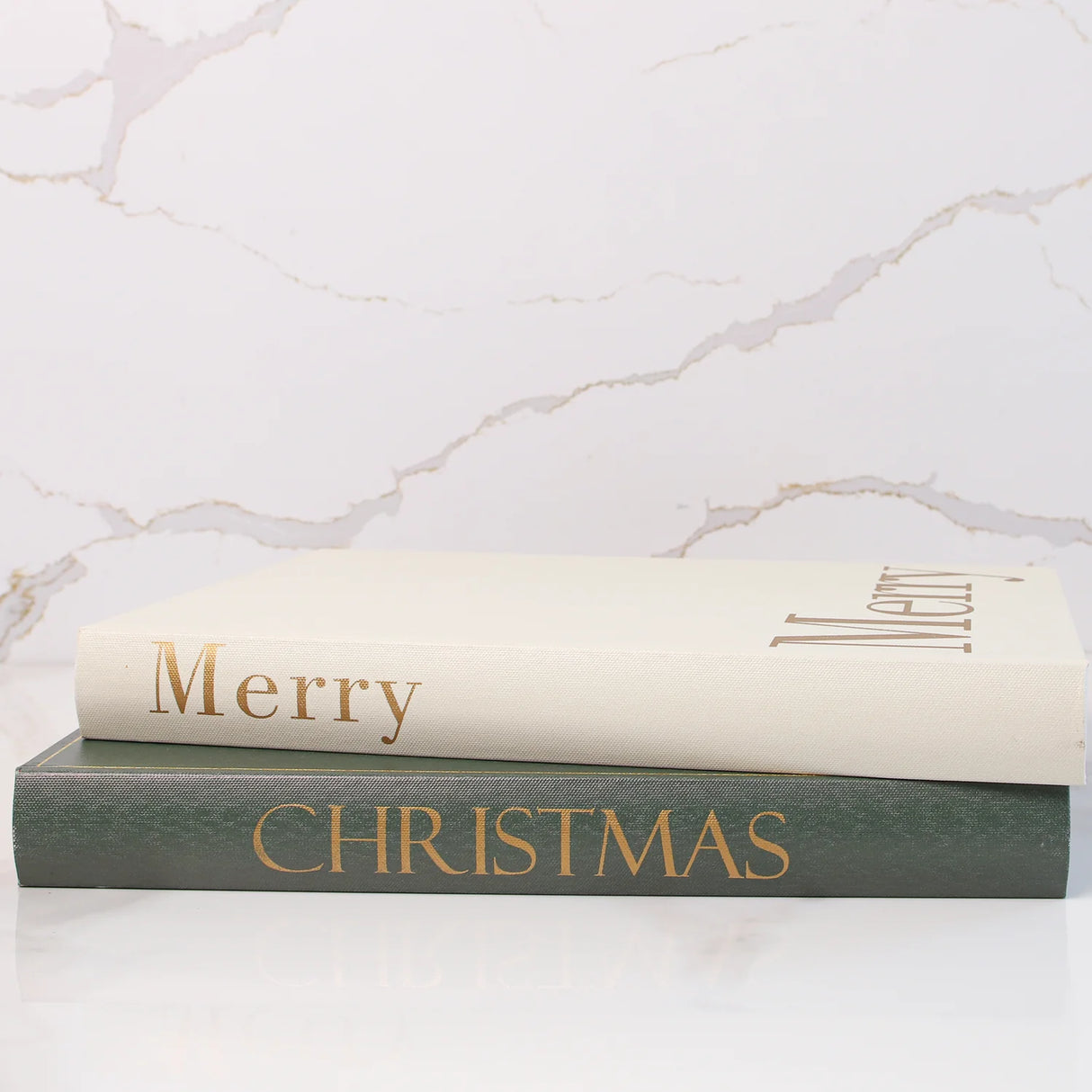 Merry Christmas Storage Book Boxes | (Set of 2)
