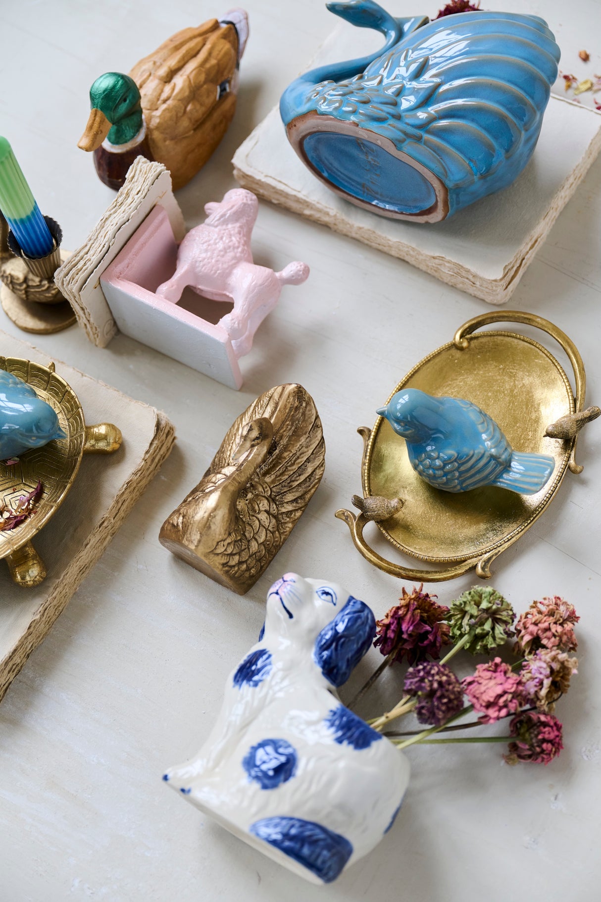 Hand-Painted Resin Mallard Duck Figurine