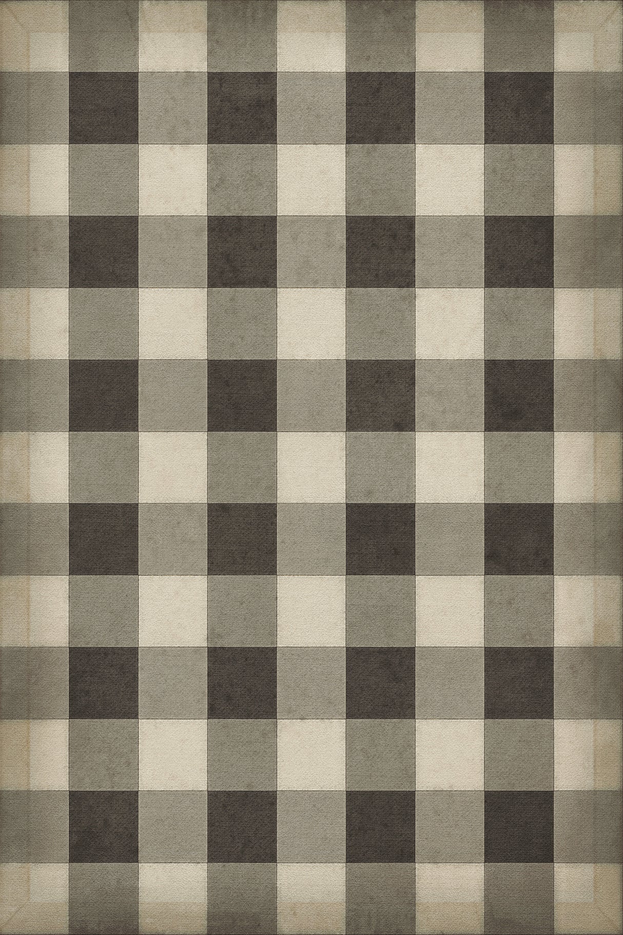 20'' x 30'' Vinyl Floorcloth (Williamsburg – Gingham Canvas – Black)