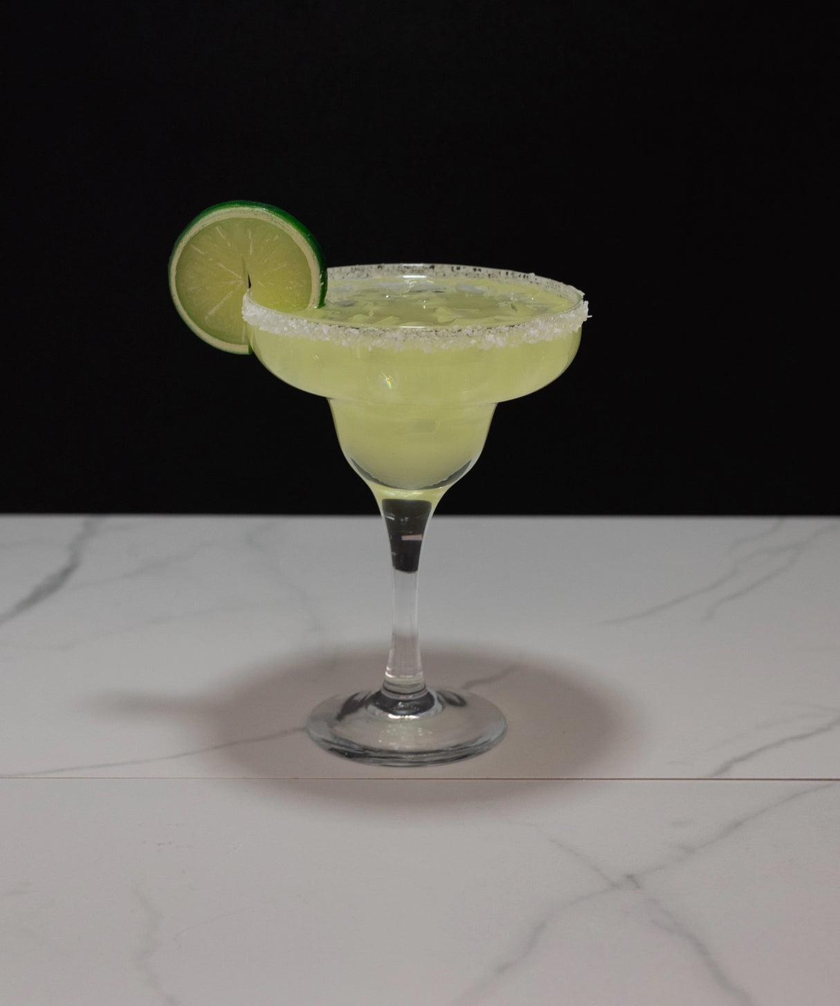 Fake Classic Margarita in Salt Rimmed Glass