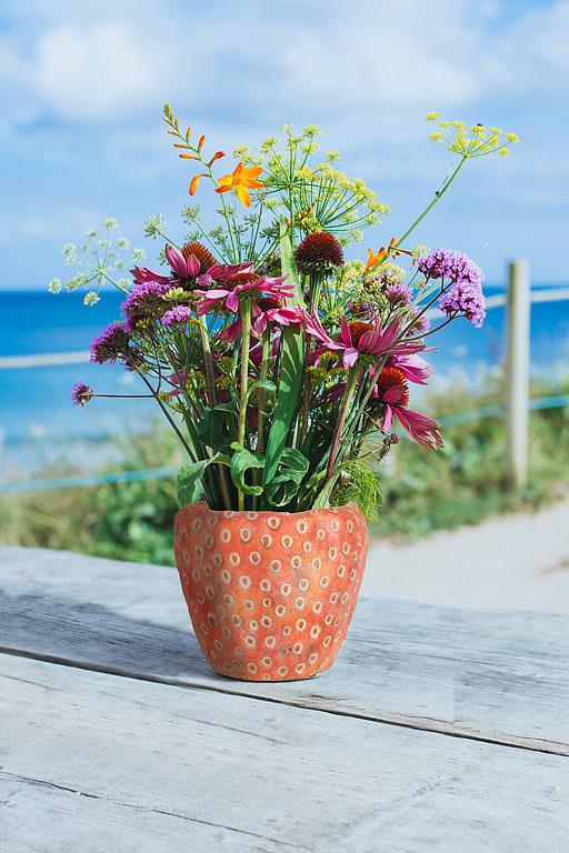 Strawberry Cement Planter