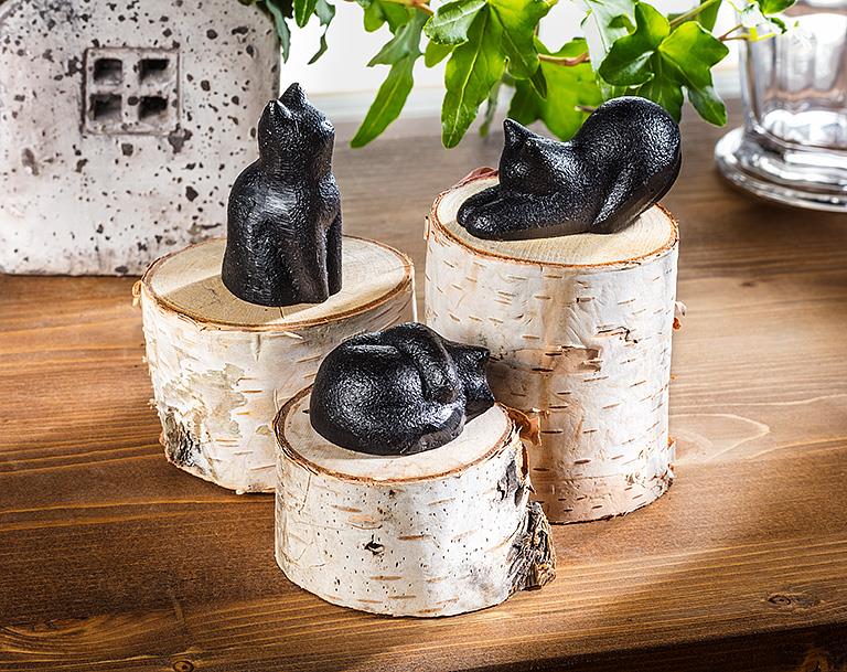 Mini Cast Iron Cat Figurines