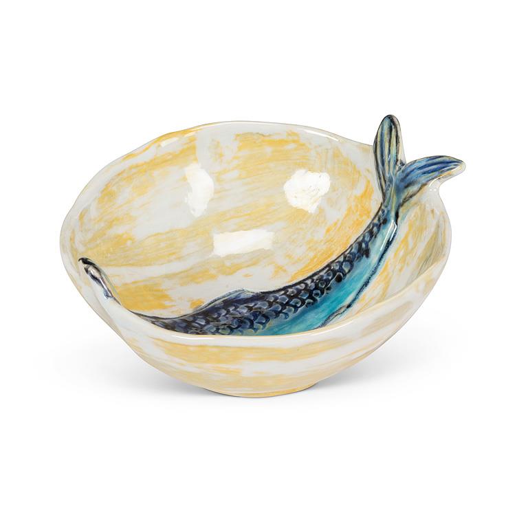 Round Slim Ceramic Fish Bowl