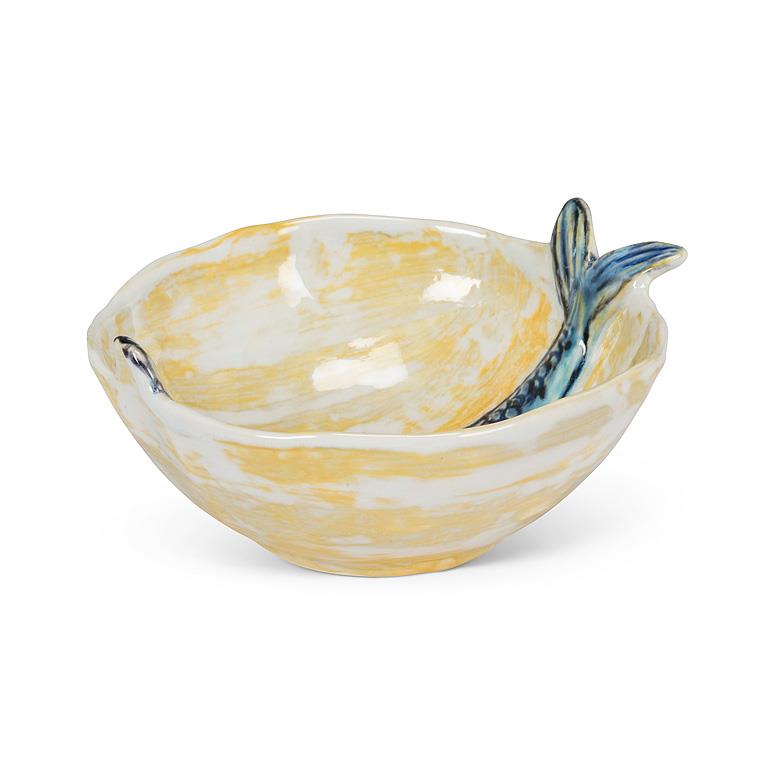 Round Slim Ceramic Fish Bowl