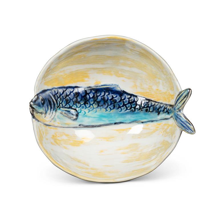 Round Slim Ceramic Fish Bowl