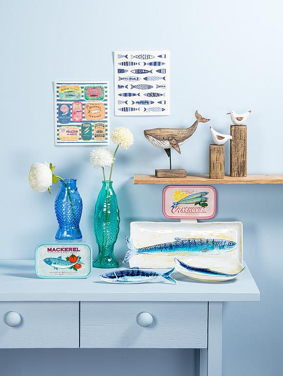 Long Slim Fish Rectangle Ceramic Plate