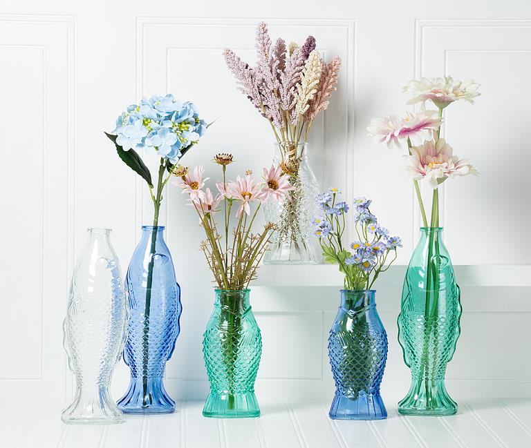 Small Spouting Fish Glass Vase