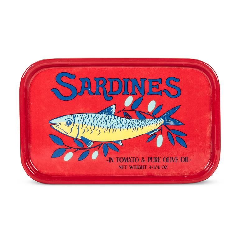 Vintage Inspired Sardine Tin Ceramic Plate