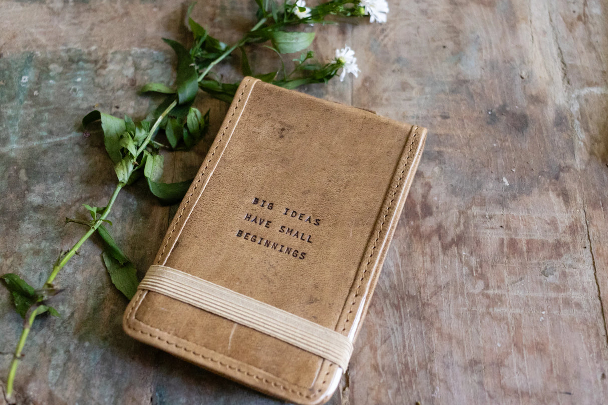 Mini Leather Journal – Big Ideas Small Beginnings