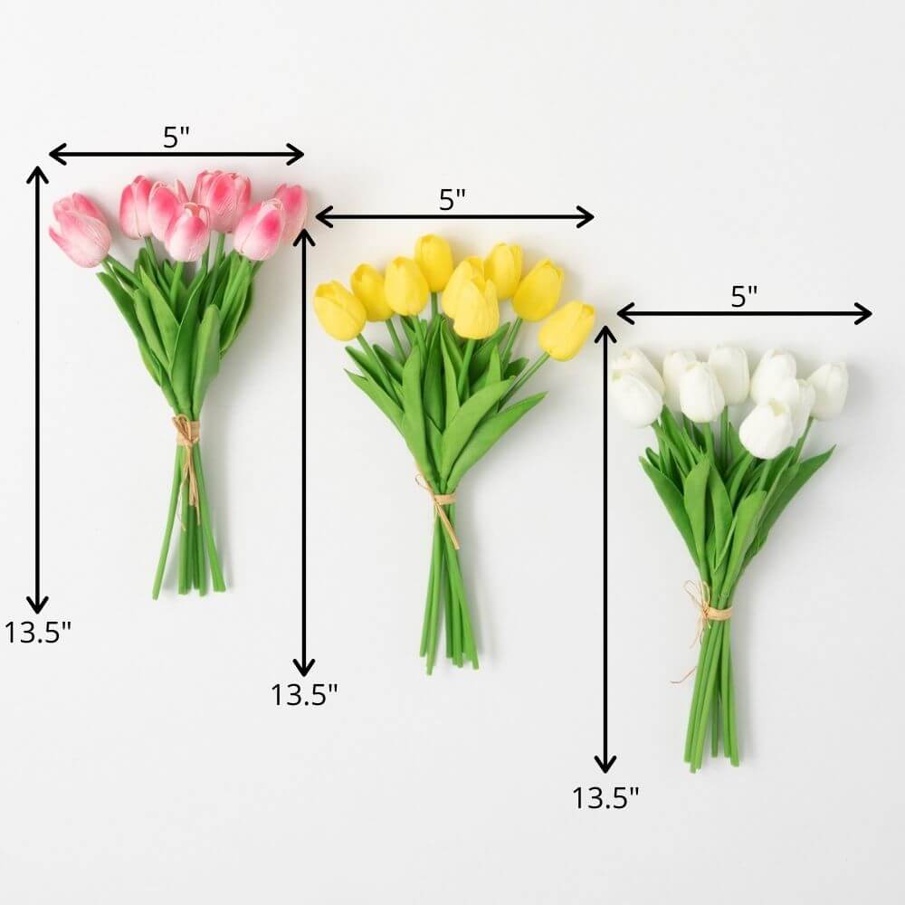Springtime Blooming Real Touch Tulip Bush | 3 Colors