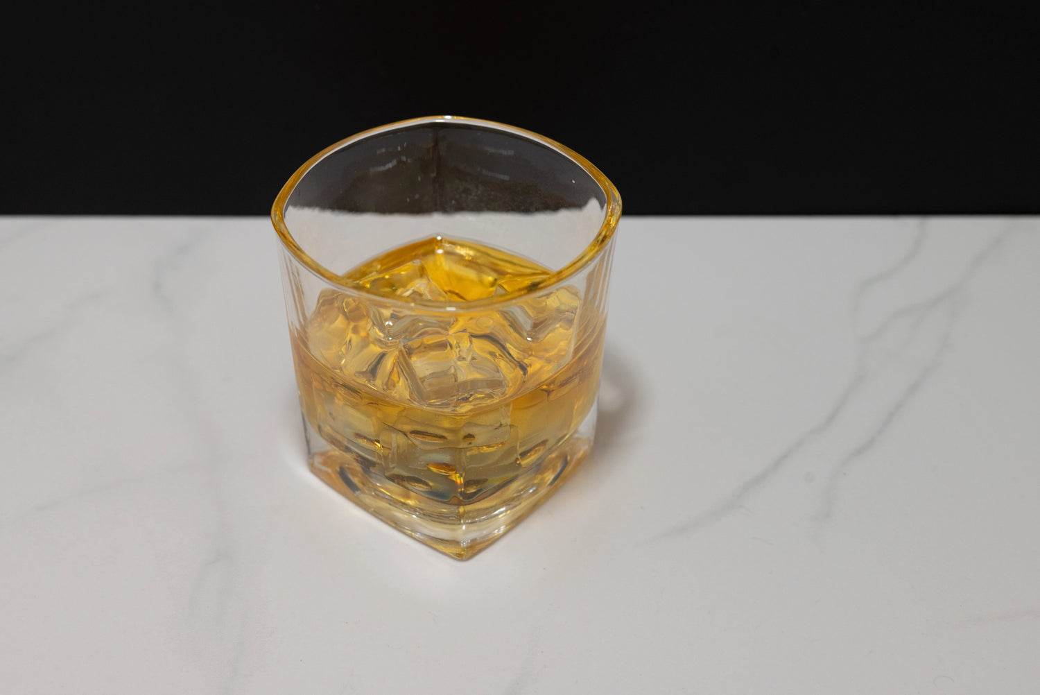 Realistic Fake Scotch Whiskey Glass with Ice