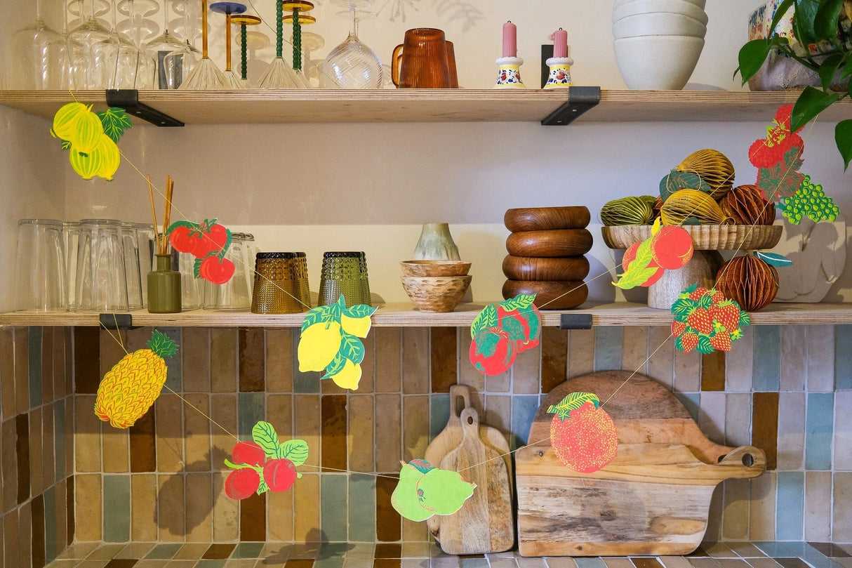 Hand-Sewn Fruit Paper Garland | East End Press