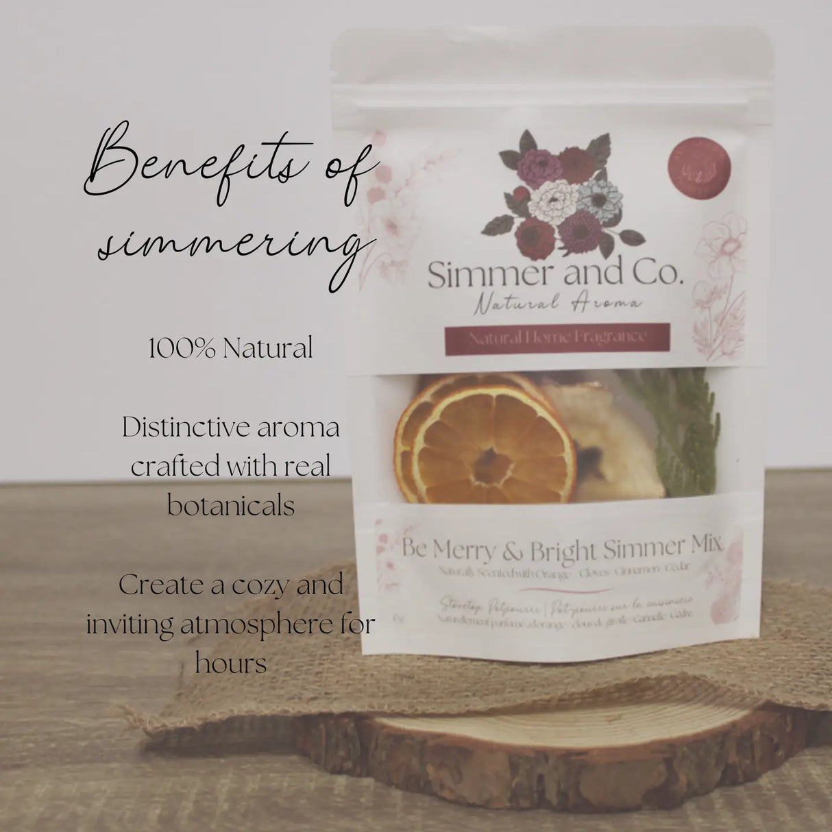 Be Merry & Bright Winter Simmer Mix | Holiday Stovetop Potpourri