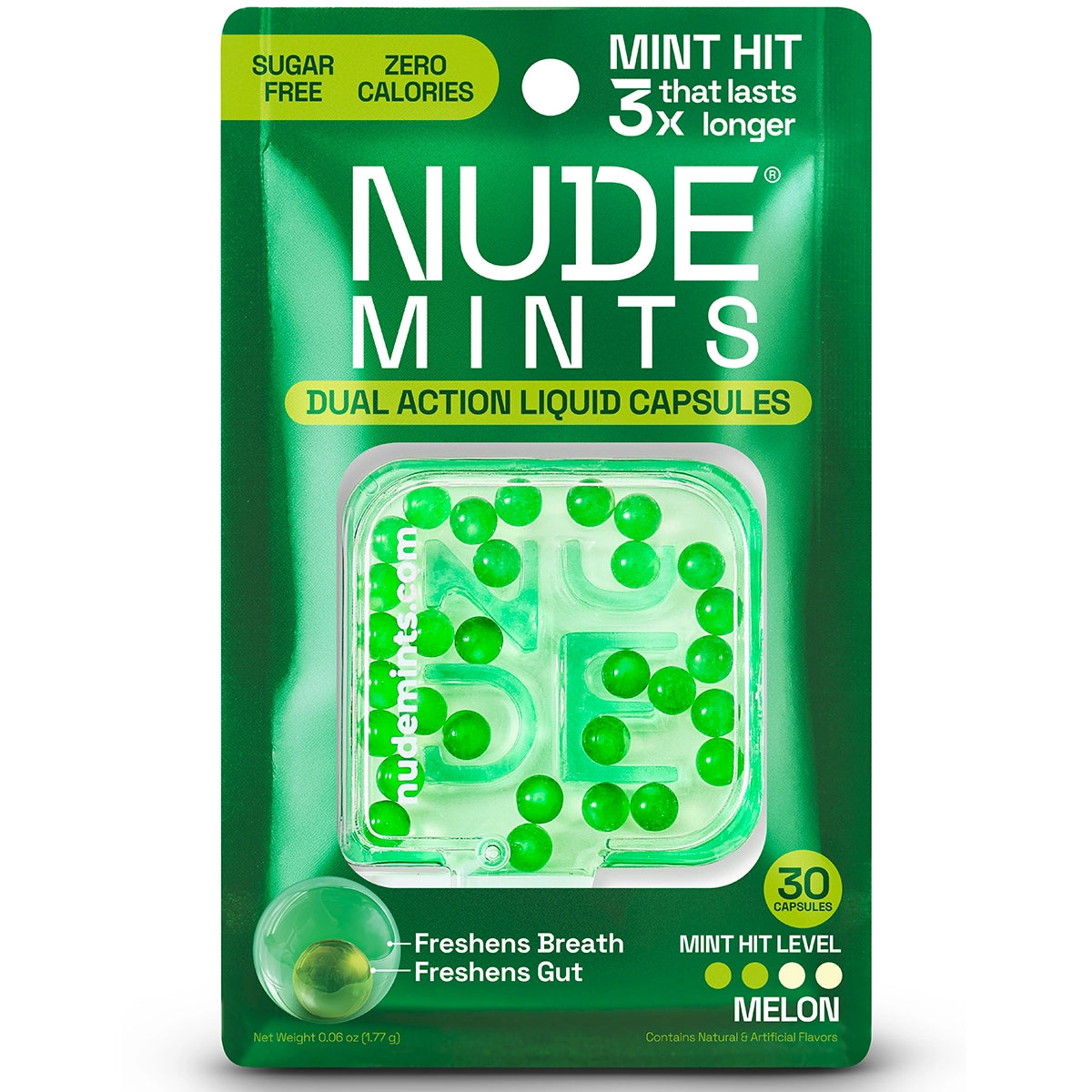 NUDE Mints Dual Action Liquid Capsules