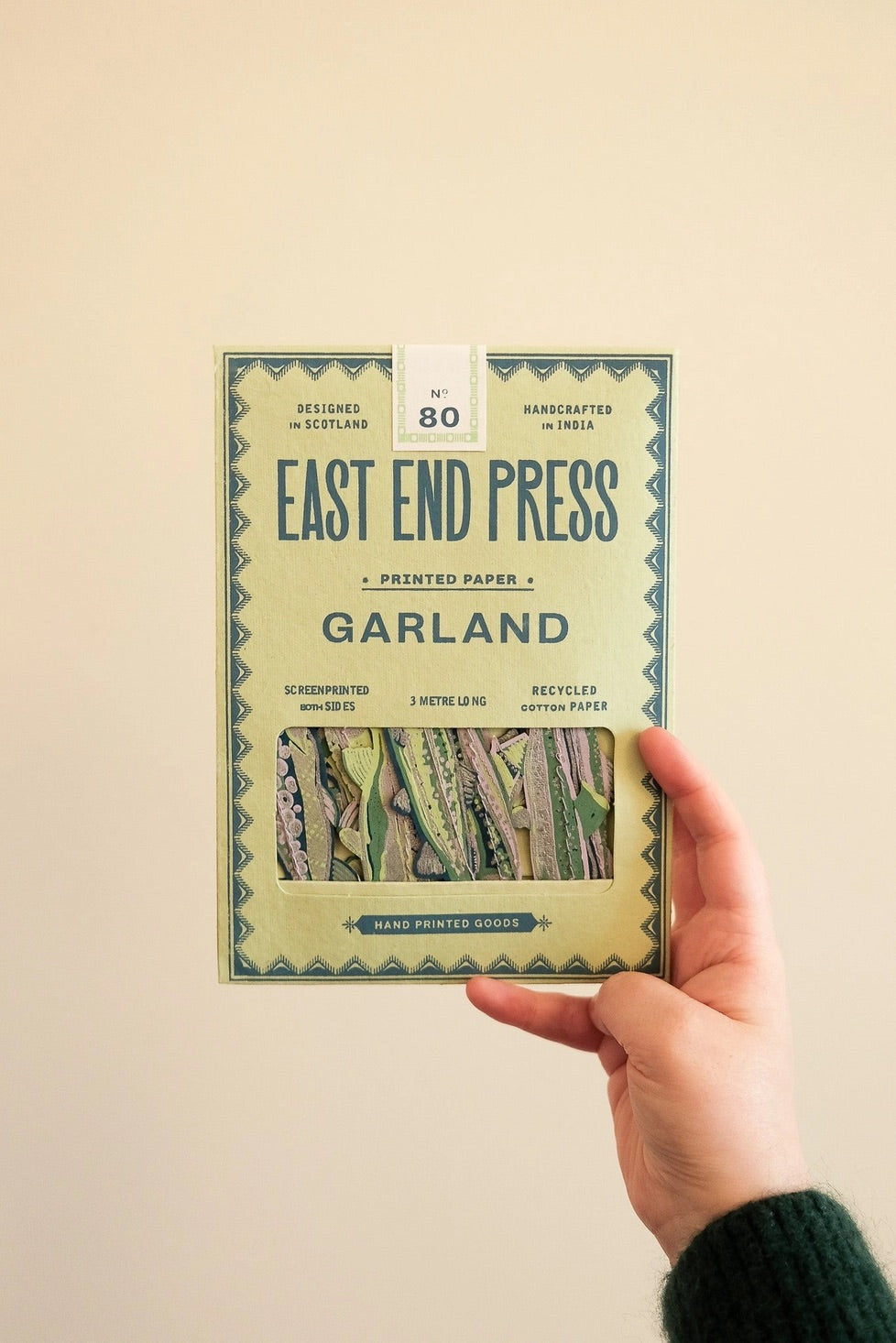 Hand-Sewn Tasty Anchovies Paper Garland | East End Press