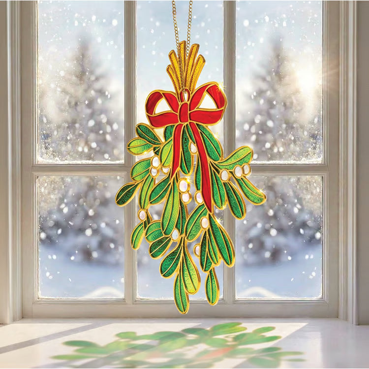 Mistletoe Christmas Window Suncatcher