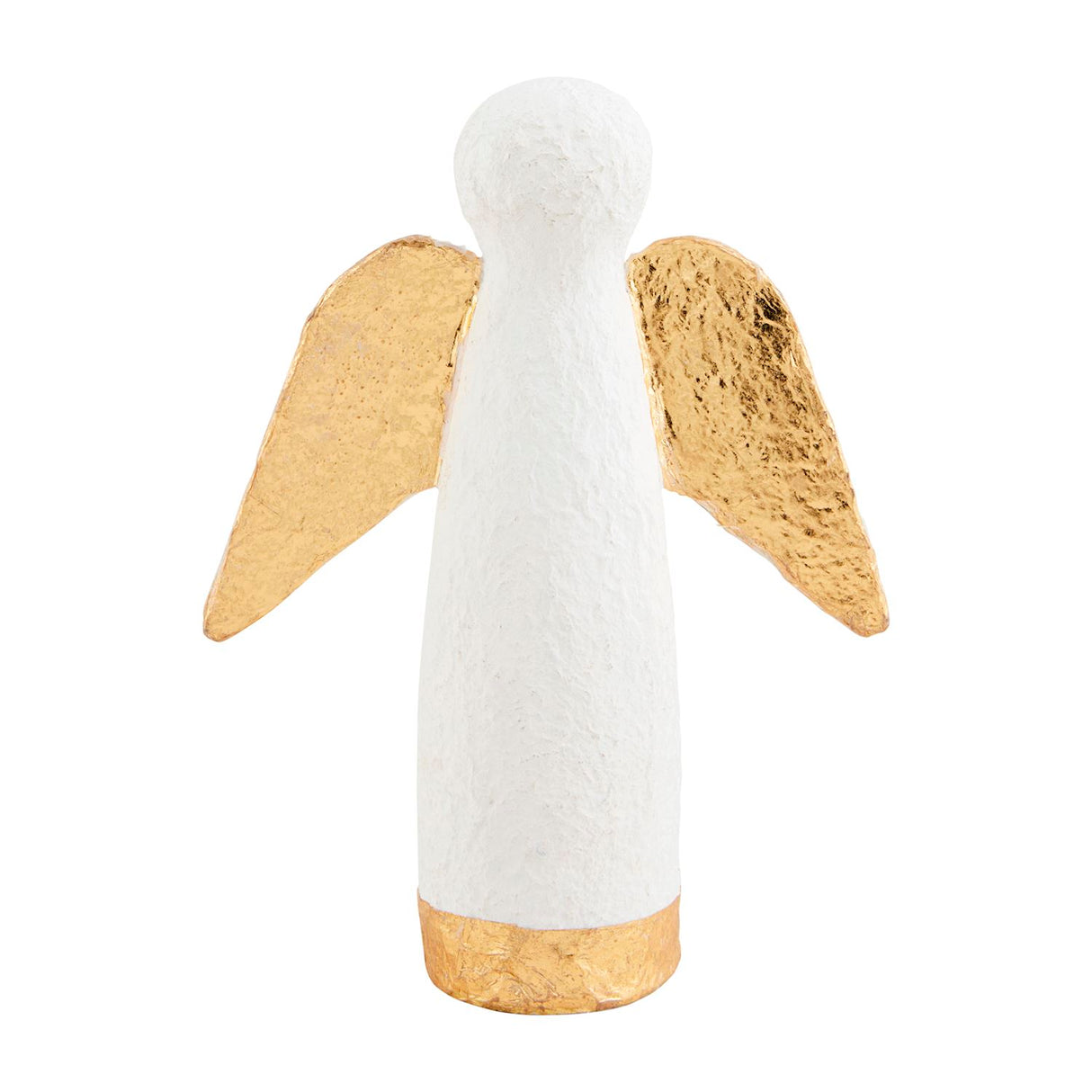 Hand-Painted Paper Mache Gold Angel Sitters