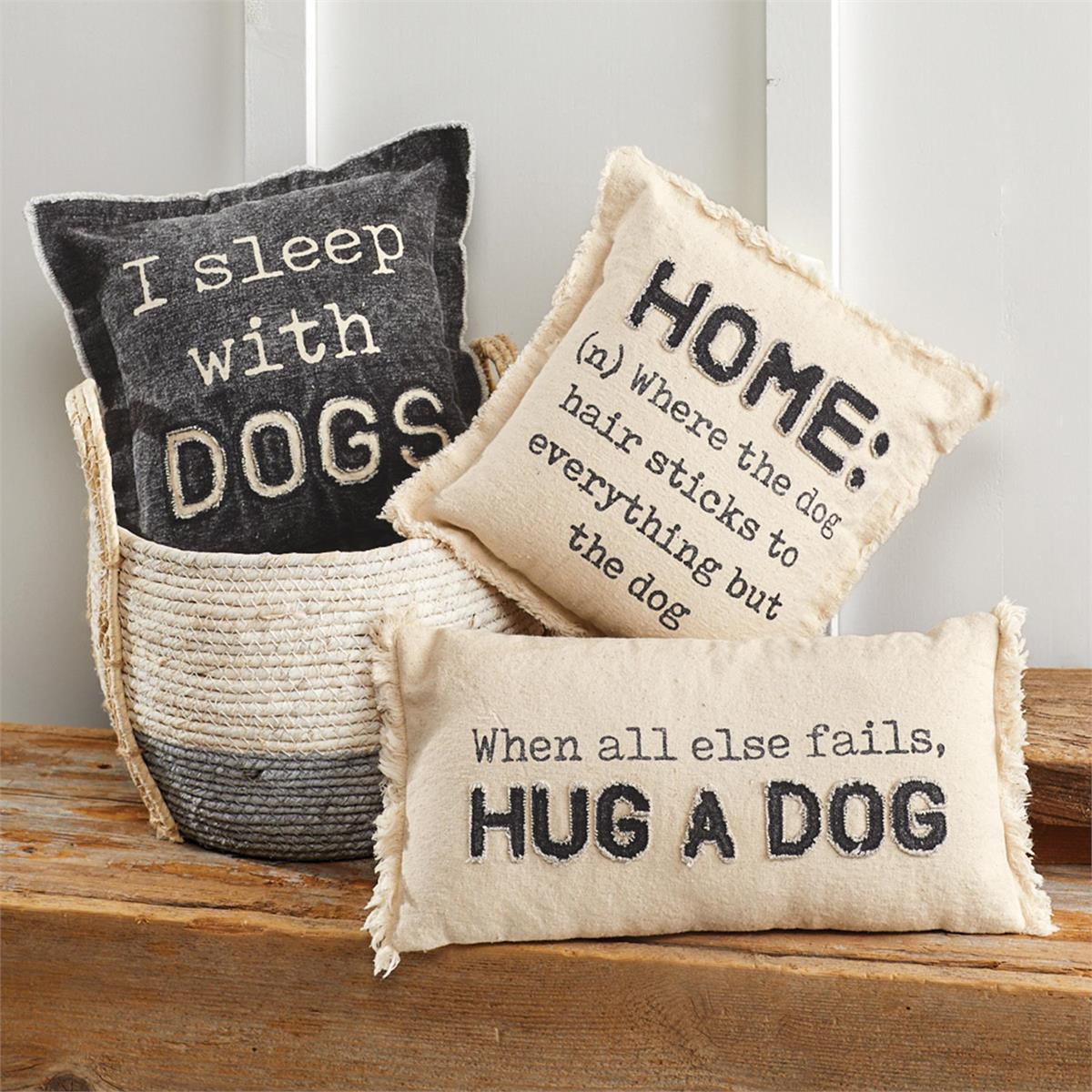 Home Dog Hair Washed Canvas Pillow