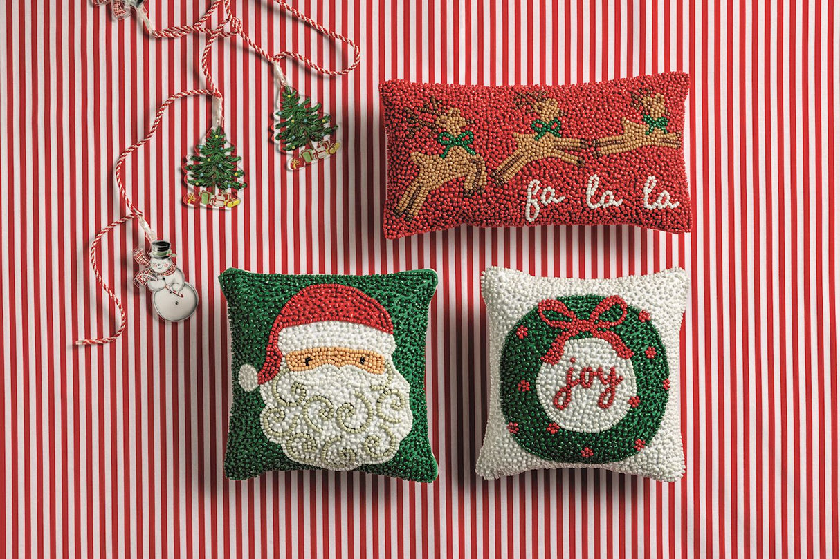 Beaded Mini Christmas Pillows | 3 Styles