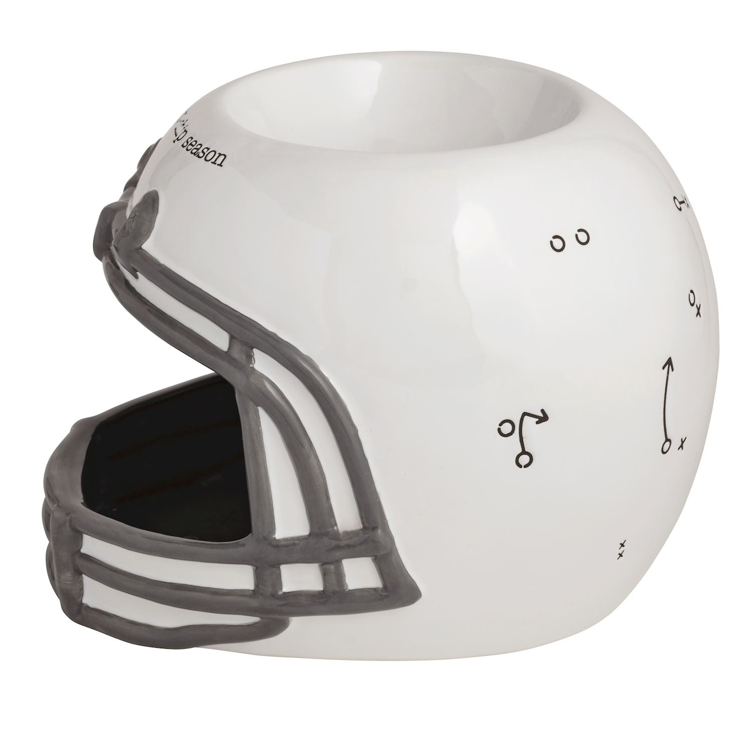 Football Helmet Ceramic Chip & Dip Server