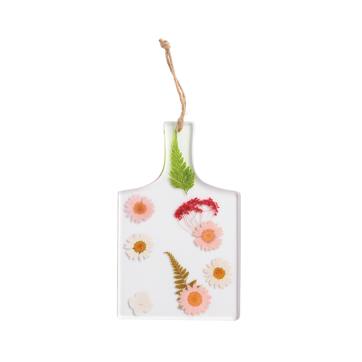 Pressed Flower Resin Paddle Serving Board