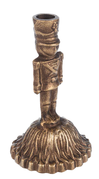 Nutcracker Cast Iron Taper Candle Holder | 3 Colors