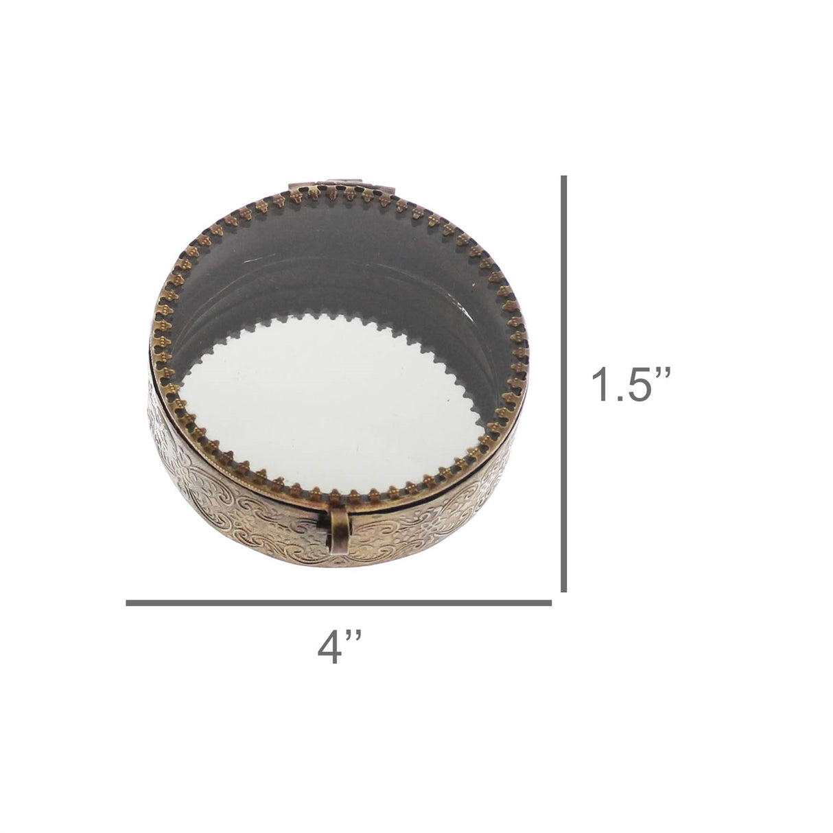 Mirrored Brass Trinket Boxes