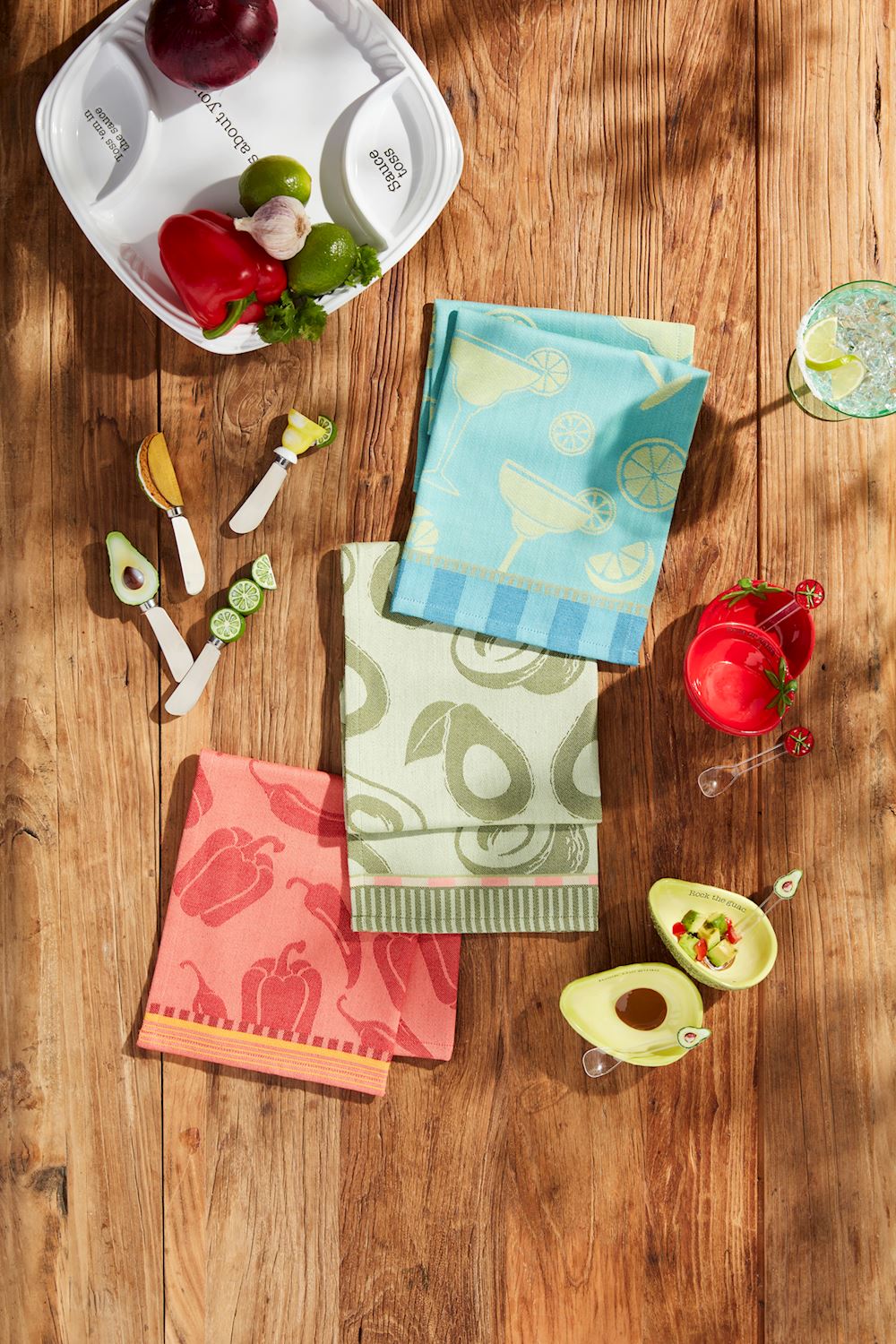 Fiesta Staineless Steel Spreader Knives | Taco, Avocado, Lime, & Margarita