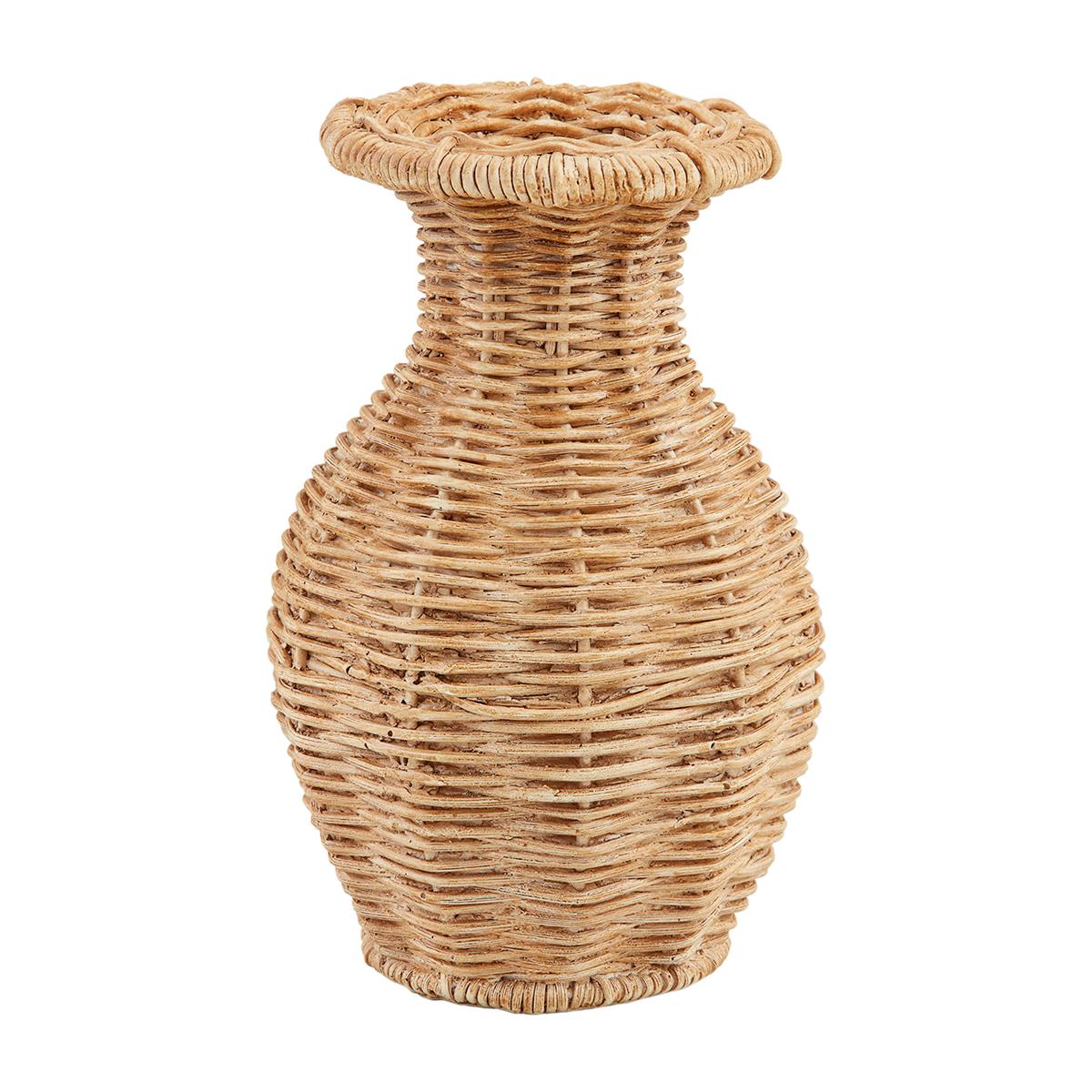 Resin Wicker Basket Weave Vase | 3 Styles