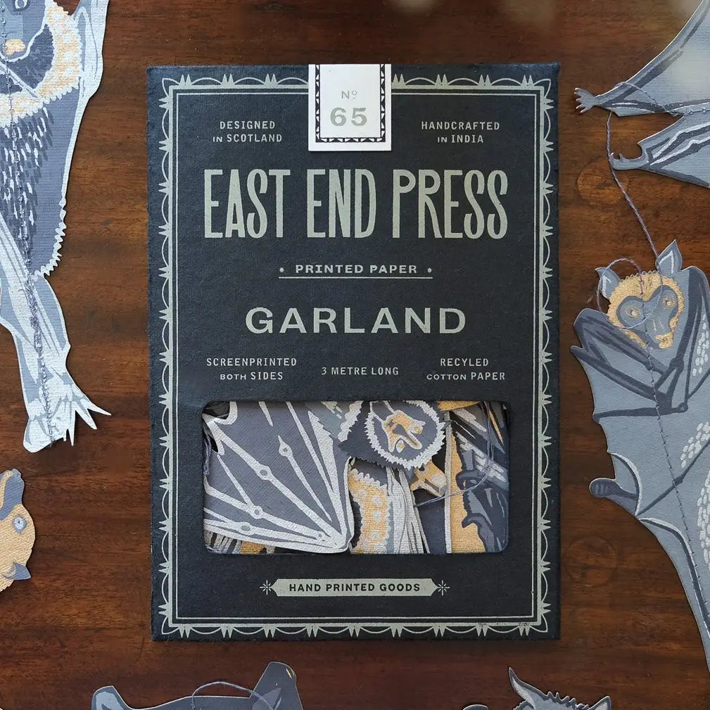 Bats Sewn Paper Garland | East End Press