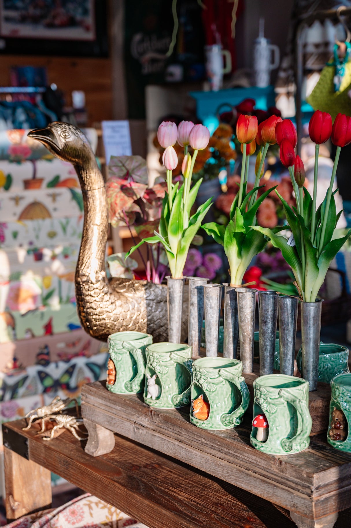 Rustic Industrial Cone Vase Centerpiece